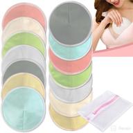 🍃 premium organic nursing pads: three layers of bamboo fiber breast pads, 14pcs + wash bag included logo