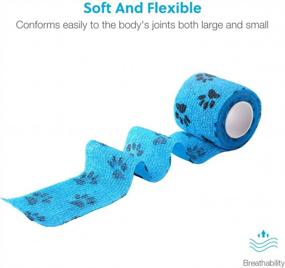 img 2 attached to Protect Your Pet'S Wounds And Paws With WePet Self-Adhesive Non-Woven Tape - 6 Rolls, 2 Inch With Pawprints!