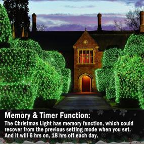 img 1 attached to Light Up Your Holiday Bushes: KNONEW Christmas Net Lights With 360 LEDs And 8 Modes