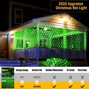 img 2 attached to Light Up Your Holiday Bushes: KNONEW Christmas Net Lights With 360 LEDs And 8 Modes