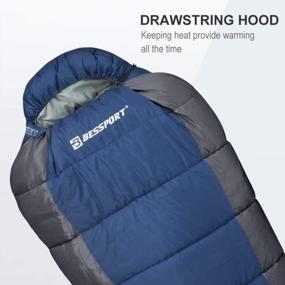 img 2 attached to Bessport Mummy Sleeping Bag 15-45℉ Extreme 3-4 Season Cold Weather Hiking Traveling & Outdoor Activities For Adults - Washable And Warm.