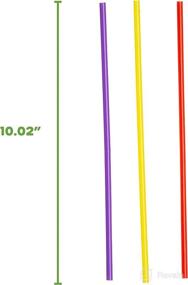 img 3 attached to 🥤 [200 Pack] Long Plastic Drinking Straws - 10.02" Height - Assorted Colors for Improved SEO