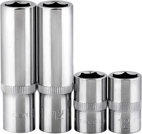 img 1 attached to 🔧 Car Guy Tools 12mm Socket Set: Four Pack, Multi-Type, 3/8" Drive