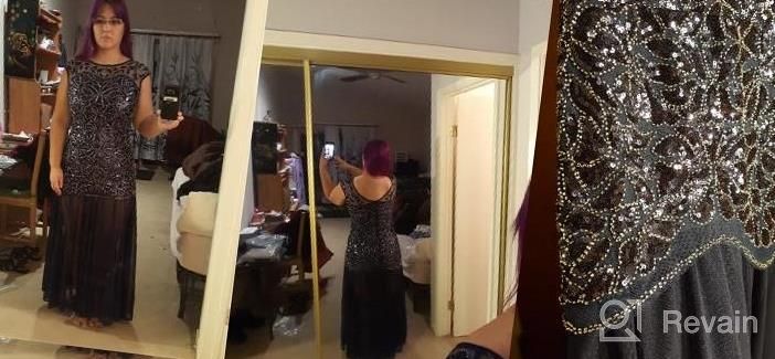 img 1 attached to PrettyGuide Women 'S 1920S Black Sequin Gatsby Maxi Long Evening Prom Dress review by Kelsey Davis