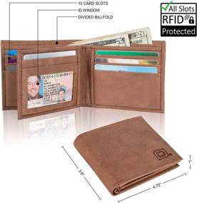 img 1 attached to ID STRONGHOLD Blocking Leather Bifold Men's Accessories at Wallets, Card Cases & Money Organizers