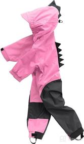 img 3 attached to Kids Toddler Rain Suit Waterproof Apparel & Accessories Baby Boys good in Clothing