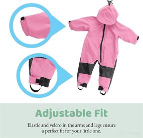 img 2 attached to Kids Toddler Rain Suit Waterproof Apparel & Accessories Baby Boys good in Clothing