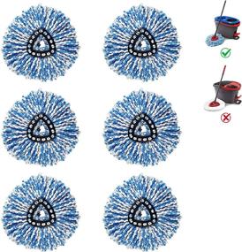 img 3 attached to 🧽 Efficient 6 Pack Mop Head Replacement for Ocedar EasyWring RinseClean Spin Mop Refill - New Version Upgrade