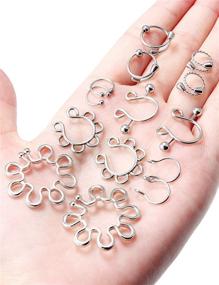 img 1 attached to Goerhsjie Non Piercing Nipplerings Piercings Stainless Women's Jewelry ~ Body Jewelry