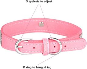 img 2 attached to 🐾 WDPAWS Ошейник для собак и кошек с кристаллами - украшенная бриллиантами корона с ринестонами для маленьких, средних и больших собак (розовый, размер S)