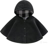 👶 scofeel winter hooded outerwear capes poncho coat - wool blend baby and toddler boys &amp; girls logo