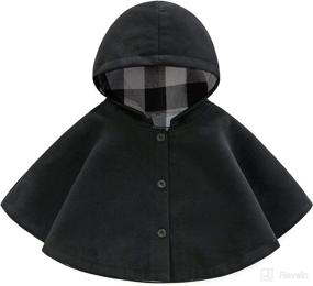 img 4 attached to 👶 SCOFEEL Winter Hooded Outerwear Capes Poncho Coat - Wool Blend Baby and Toddler Boys &amp; Girls