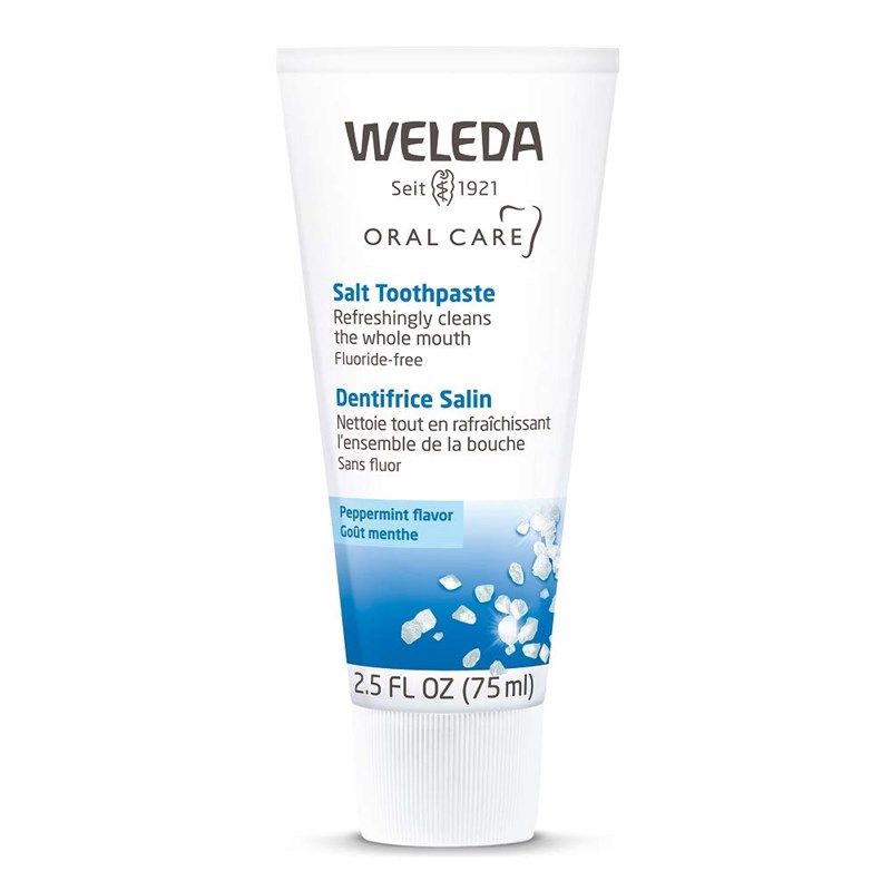 weleda salt toothpaste 2 5 fluid ounce 로고