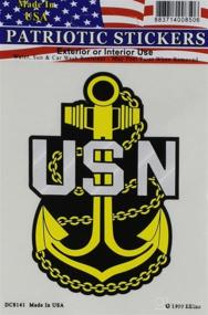 img 1 attached to 🦅 EagleEmblems DC8141 USN Logo, Anchor Sticker - Clear Vinyl, 3.25-inch