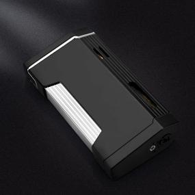img 1 attached to Stay Worry-Free In High Winds With PILOTDIARY Torch Butane Lighter: Refillable, Automatic Flip Cap, Double Jet Flames In Sleek Black (Butane Not Included)