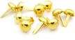 craftmemore round brads purse feet handbag nailheads spike prong studs 8mm 10mm 12mm 100 pcs (8 mm (≈5/16"), gold) logo