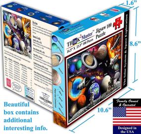 img 2 attached to Think2Master Solar System & Space Exploration 100 Piece Jigsaw Puzzle For Kids Ages 4-8 | Educational Toy To Stimulate Learning | Great Gift Idea For Boys & Girls. Size: 23.4” X 16.5”