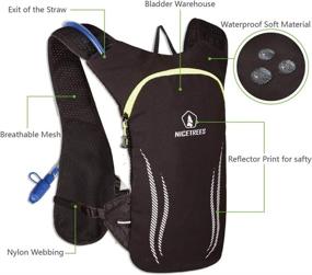 img 3 attached to NICETREES Hydration Lightweight Backpack Climbing Motorcycle & Powersports