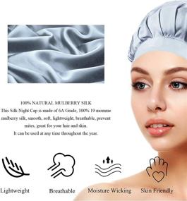 img 3 attached to Mulberry Bonnet Natural Sleeping Champagne Tools & Accessories ~ Bathing Accessories