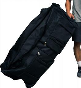 img 1 attached to XL Rolling Duffle Bag With Heavy Duty Wheels – Perfect For Travel, Sports And More!