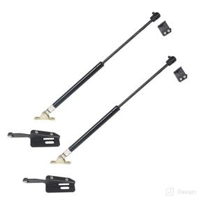 img 1 attached to 🔧 Hydraulic Hood Lift Supports Kit for Jeep Wrangler JK &amp; Unlimited 2011-2018 - Pair of Gas Charged Strut Shocks with JK Front Assist