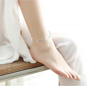 img 3 attached to S925 Sterling Silver Adjustable Anklet: Perfect Mama Jewelry Gift For Mother'S Day, Mom'S Birthday - Express Your Love With 'I Love You Mom' Ankle Foot Bracelet