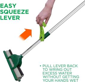 img 1 attached to 🧼 Pine-Sol Easy Squeeze PVA Sponge Roller Self-Wringing Mop for Multi-Surface Hard Floors, Telescoping Household Cleaning Tool with Extendable Metal Handle, Green