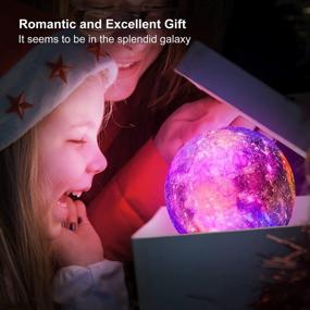 img 2 attached to 3D Galaxy Ball Moon Lamp - 16 Colors Moonlight Globe Luna Night Light With Stand Remote & Touch Control Night Light Bedroom Decor For Kids Girls Boys Women Gifts (Moon-2)