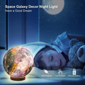 img 3 attached to 3D Galaxy Ball Moon Lamp - 16 Colors Moonlight Globe Luna Night Light With Stand Remote & Touch Control Night Light Bedroom Decor For Kids Girls Boys Women Gifts (Moon-2)