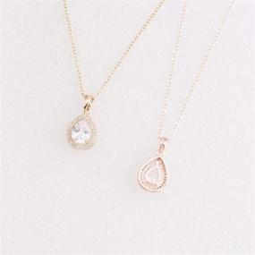 img 1 attached to Girls' Jewelry - Bridesmaid Necklace in 18K Gold with Zirconia