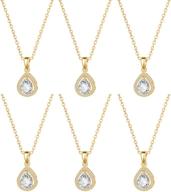 girls' jewelry - bridesmaid necklace in 18k gold with zirconia logo