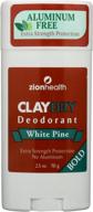 🌬️ zion health claydry white deodorant logo