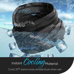img 3 attached to 12-In-1 Cooling Neck Gaiter And Headband With UPF 50+ Sun Protection - Multi-Functional Compression Headwear Wrap That Provides Cooling Relief When Moistened