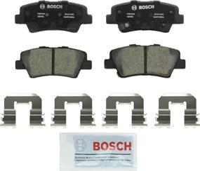 img 1 attached to Bosch BC1313 QuietCast Premium Ceramic Brake Pad Set for Hyundai & Kia (2007-2017): Azera, Elantra, Sonata, Amanti, Optima, Soul - Rear