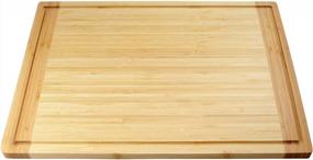 img 4 attached to Upgrade Your Kitchen With BambooMN Universal Premium Pull Out Cutting Board - Perfect Fit For Standard Slots, Heavy Duty With Juice Groove - 20" X 14" X 0.75" - 1 Piece