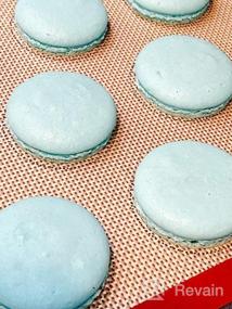 img 6 attached to Silicone Macaron Baking Mat - Set Of 3 Half Sheet (Thick & Large 11 5/8" X 16 1/2") - Non Stick Silicon Liner For Bake Pans & Rolling - Macaroon/Pastry/Cookie Making - Professional Grade Nonstick