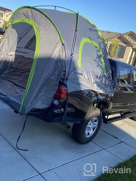 img 1 attached to 🚚 JoyTutus Orange Pickup Truck Tent: Waterproof, Double Layer, Portable for 2 People – Ideal Camping Companion, 5.5'-6' Bed review by Tony Pierce