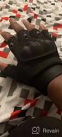 img 1 attached to Fingerless Tactical Gloves With Hard Shell Knuckles For Outdoor Hunting, Riding, And Motorcycling - HIKEMAN Half Finger Gloves With Protective Gear For Men And Women review by Ken Barnett