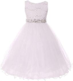 img 3 attached to DreamHigh Wedding Sequined Shining Crystal Girls' Clothing Dresses