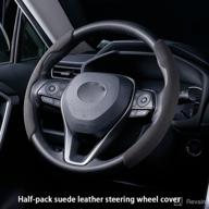 microfiber leather steering breathable universal interior accessories logo