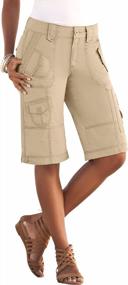 img 4 attached to Roamans Women'S Plus Size Cargo Shorts