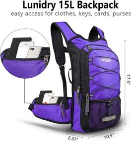 img 3 attached to 🎒 Lunidry Insulated Hydration Backpack with 3L BPA Free Water Bladder, Leak-Proof & Cooling Design, Ideal for Hiking, Running, Cycling, Hunting, Climbing - Up to 5 Hours Liquids Cooling