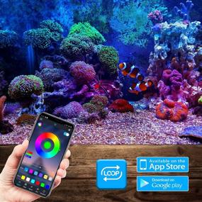 img 1 attached to 🐠 GreenSun LED Aquarium Light - Fish Tank Light, APP Control, IP68 Submersible Waterproof Strip Bar Light, RGB Color Changing, 4.5W 15in/38cm