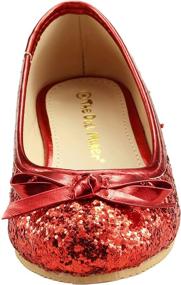 img 3 attached to 👠 Doll Maker Bow Glitter Flat Girls' Shoes: Stylish and Comfy Flats for Little Fashionistas