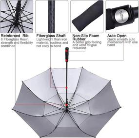 img 1 attached to Stay Protected On The Green With G4Free'S Extra Large Windproof Golf Umbrella