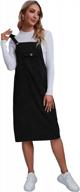 floerns women's corduroy sleeveless solid pinafore pocket overall midi dress logo
