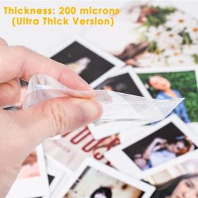 img 1 attached to Baskiss 50 Pack Ultra-Clear Kpop Polaroid Sleeves With 200 Micron Thickness For Optimal Protection And Compatibility With Standard 88X108Mm Square Polaroids - Ideal For Collectors And Enthusiasts!