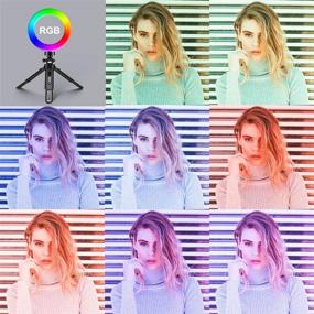 img 2 attached to RGB 8'' Ring Light With Clamp, 11 Light Modes & 10 Brightness Levels For Video Conferencing, YouTube Videos, Selfies, Makeup And Live Streaming