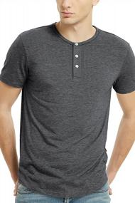 img 4 attached to Men'S Henley 3-Button Short Sleeve T Shirt For Men