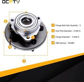 img 1 attached to OCPTY Wheel Bearing Hub 515078: Premium Front Assembly with ABS | Ford Explorer/Mercury Mountaineer | 5 Lugs